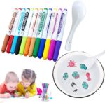 Floating Magic Water Pen 12 Colors with Ceramic Spoon - Image 4