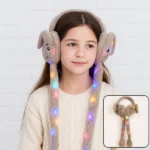 LED Light Viral Bunny Ear Earmuff নরম প্লাশ মুভিং ইয়ার সহ শীতের কানঢাকা