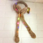 LED Light Viral Bunny Ear Earmuff নরম প্লাশ মুভিং ইয়ার সহ শীতের কানঢাকা - Image 3